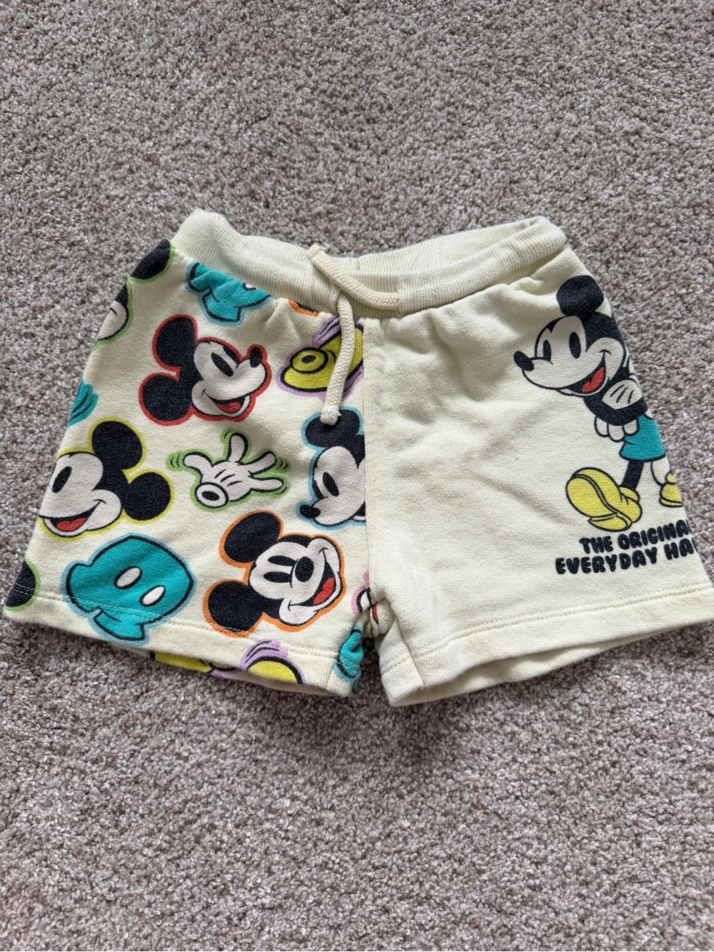 Zara Mickey Mouse Print Shorts